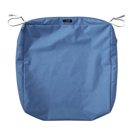 Classic Accessories Ravenna Water-Resistant 25x25x5" Patio Seat Cushion Cover, Empire Blue 60-334-010501-RT